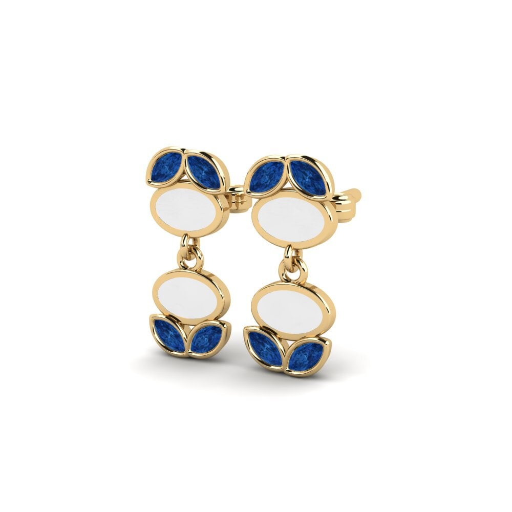 Zircone Blu Scuro Orecchino da donna Breest