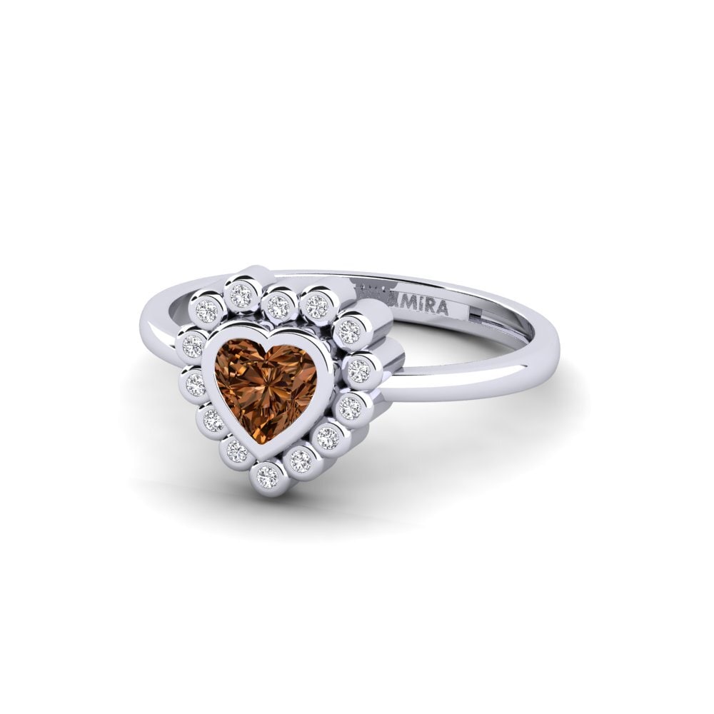 Diamante Castanho Anel Holnap