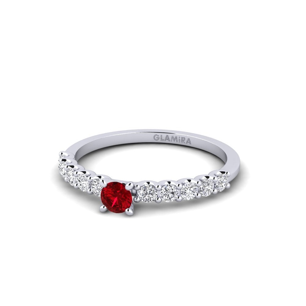 Circonita Roja Anillo de compromiso Institutionalize