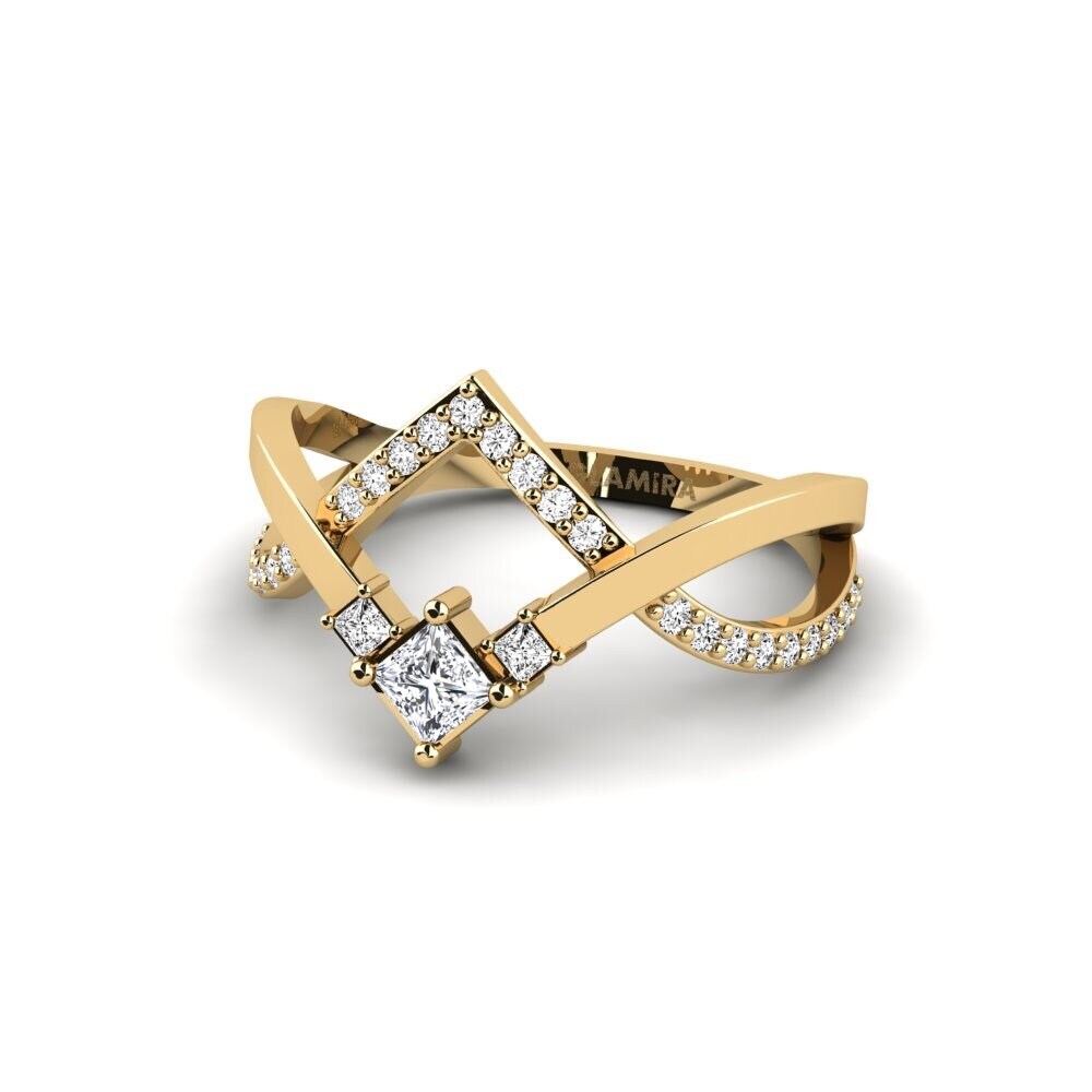 14ct Yellow Gold Moissanite Ring Kalavros