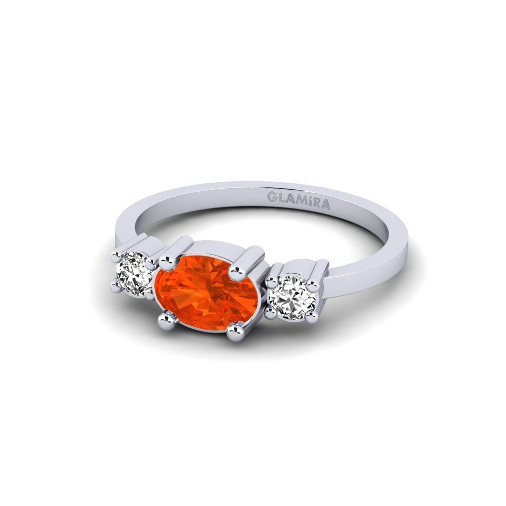 Fire-Opal Engagement Ring Kimolos