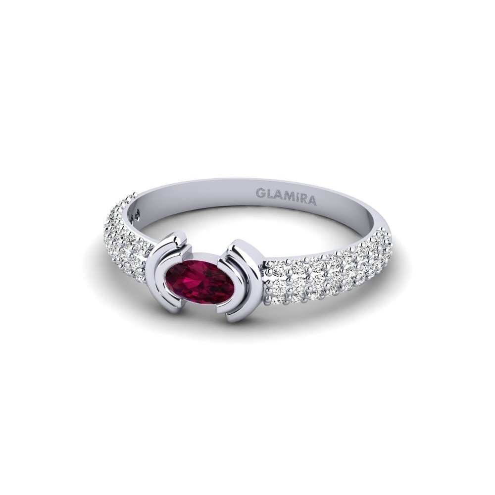 Granate Rhodolite Anillo de compromiso Leri
