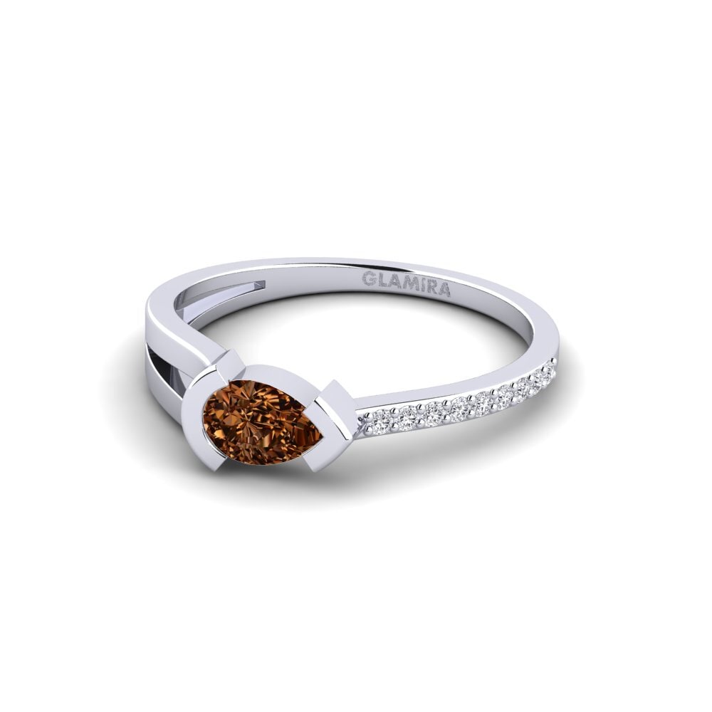 Diamante Marrón Anillo Pehme