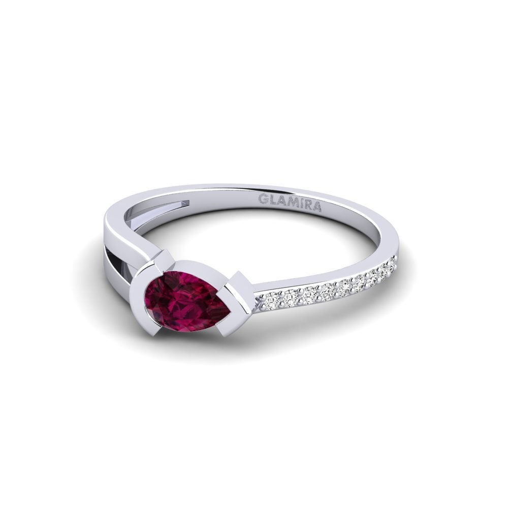 Rhodolit-Granat Ring Pehme