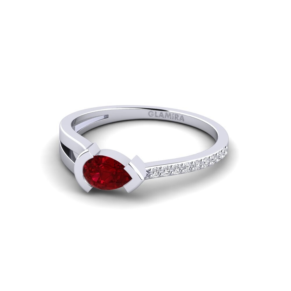 Roter Zirkonia Ring Pehme