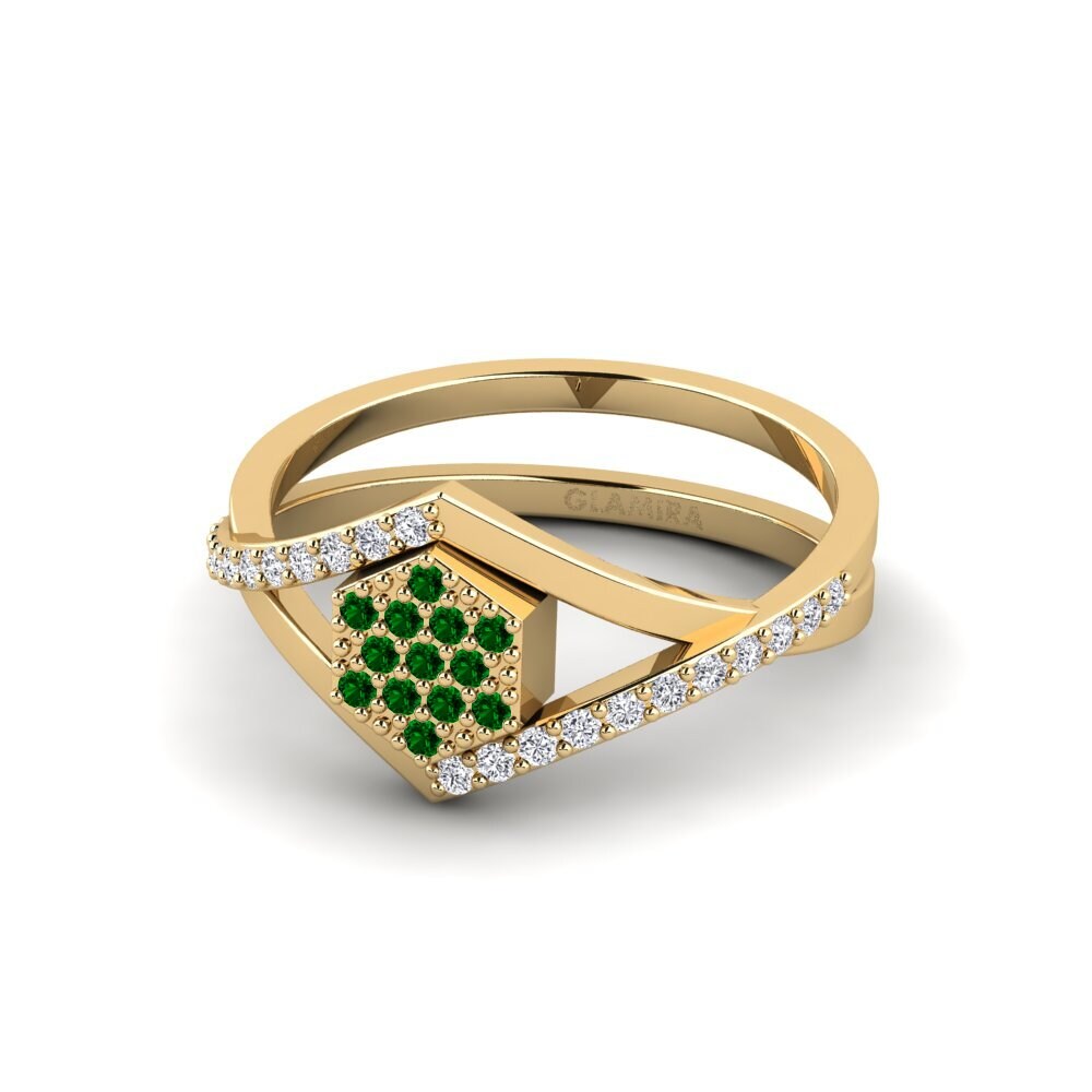 Zircônia Verde Anel Precedent