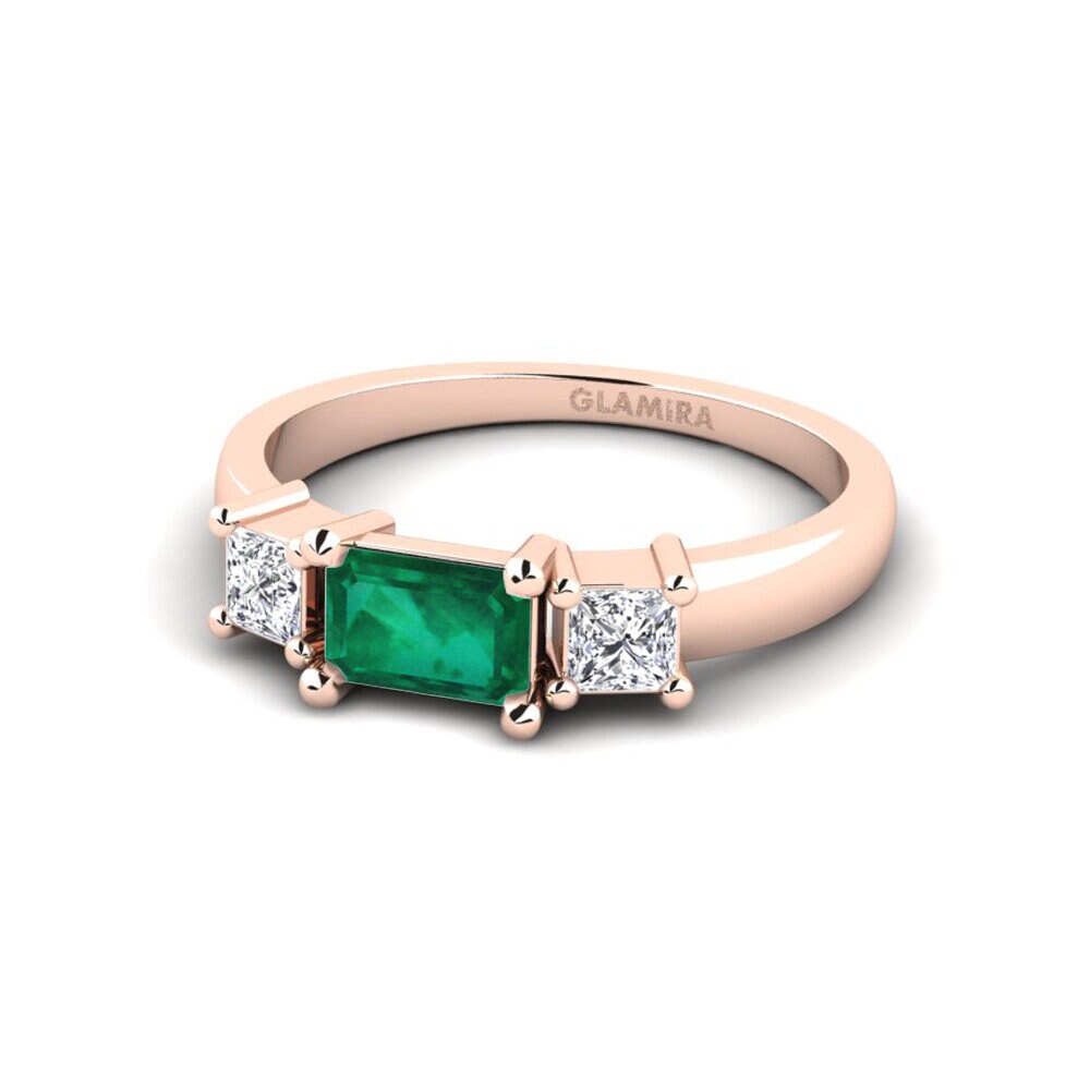 14K Rood Goud Smaragd Ringen Presumption