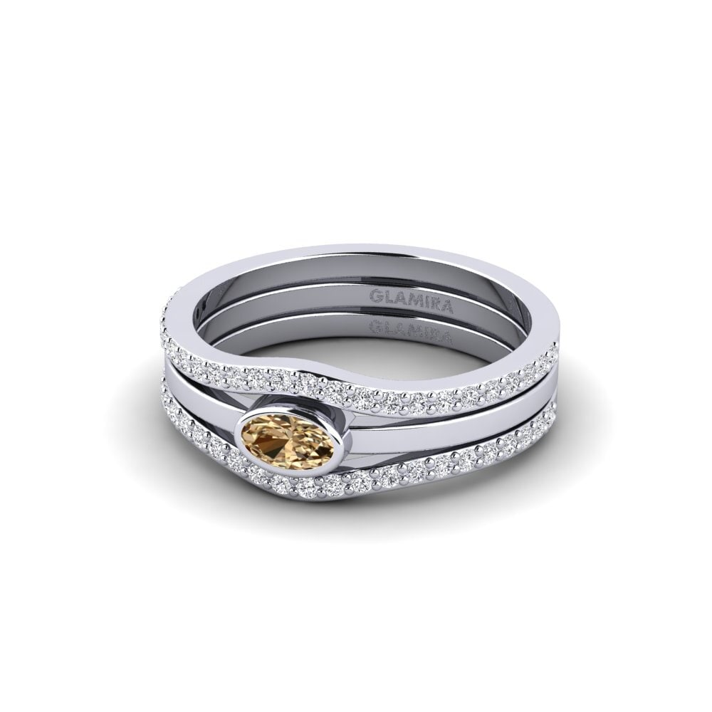 Diamante Castanho Anel Previous - SET
