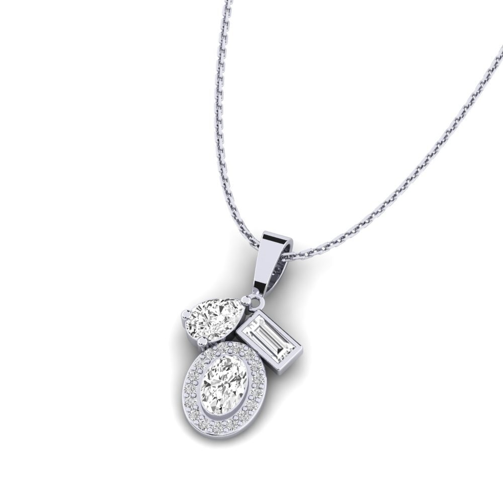 White sapphire Women's Pendant Reconstruct