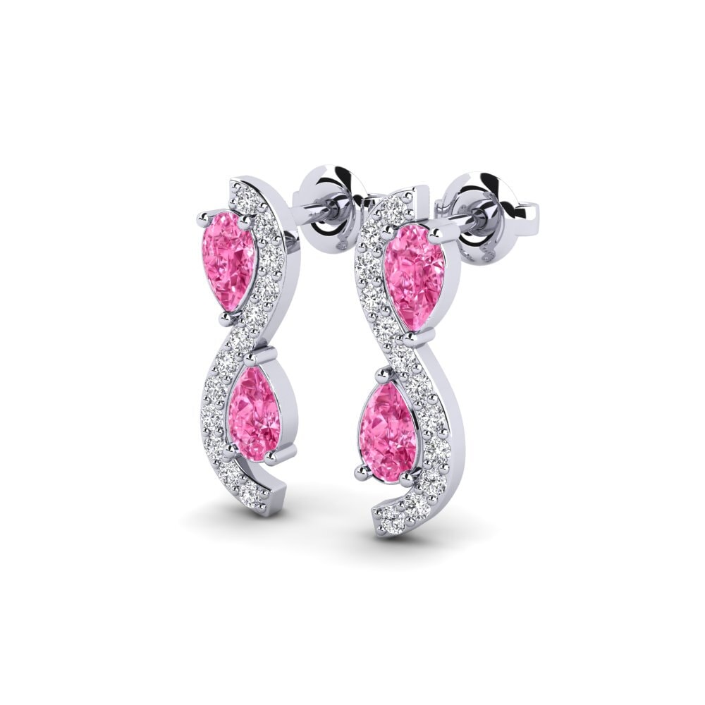 Saphir Rose Boucle d'oreille femme Refocus