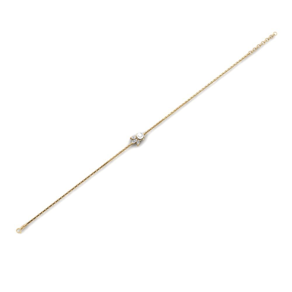 18k Oro Amarillo Diamante cultivado en laboratorio Pulsera de Mujer Residential