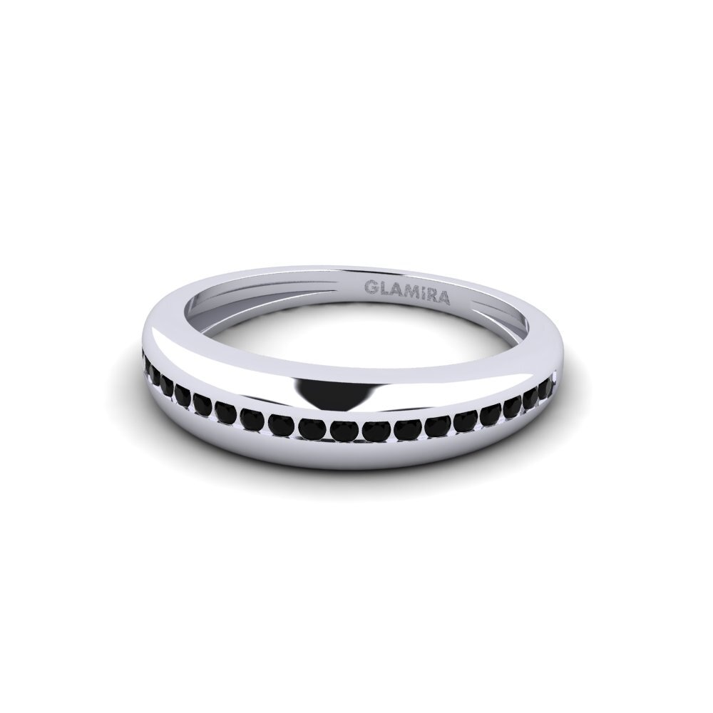 Palladium 950 Schwarzer Onyx Ring Restrictive