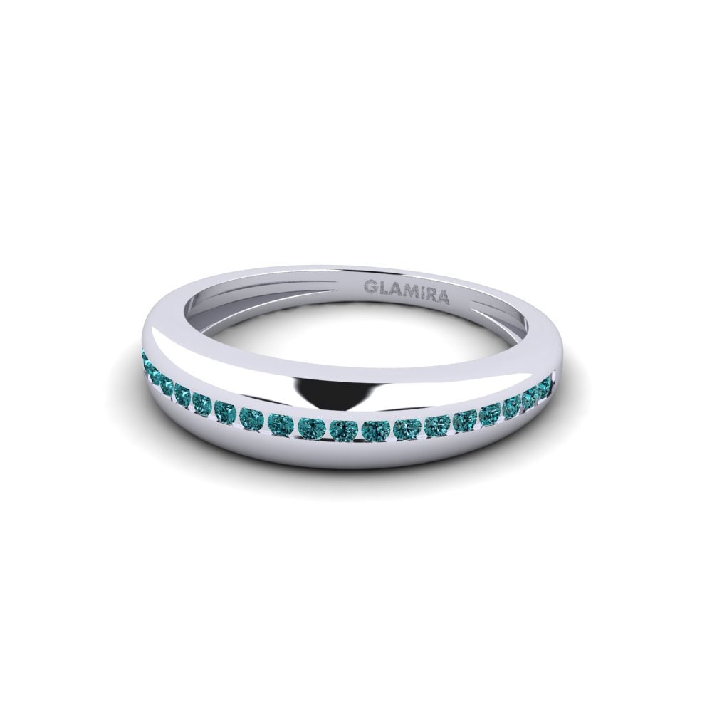 Palladium 950 Blauer Diamant Ring Restrictive
