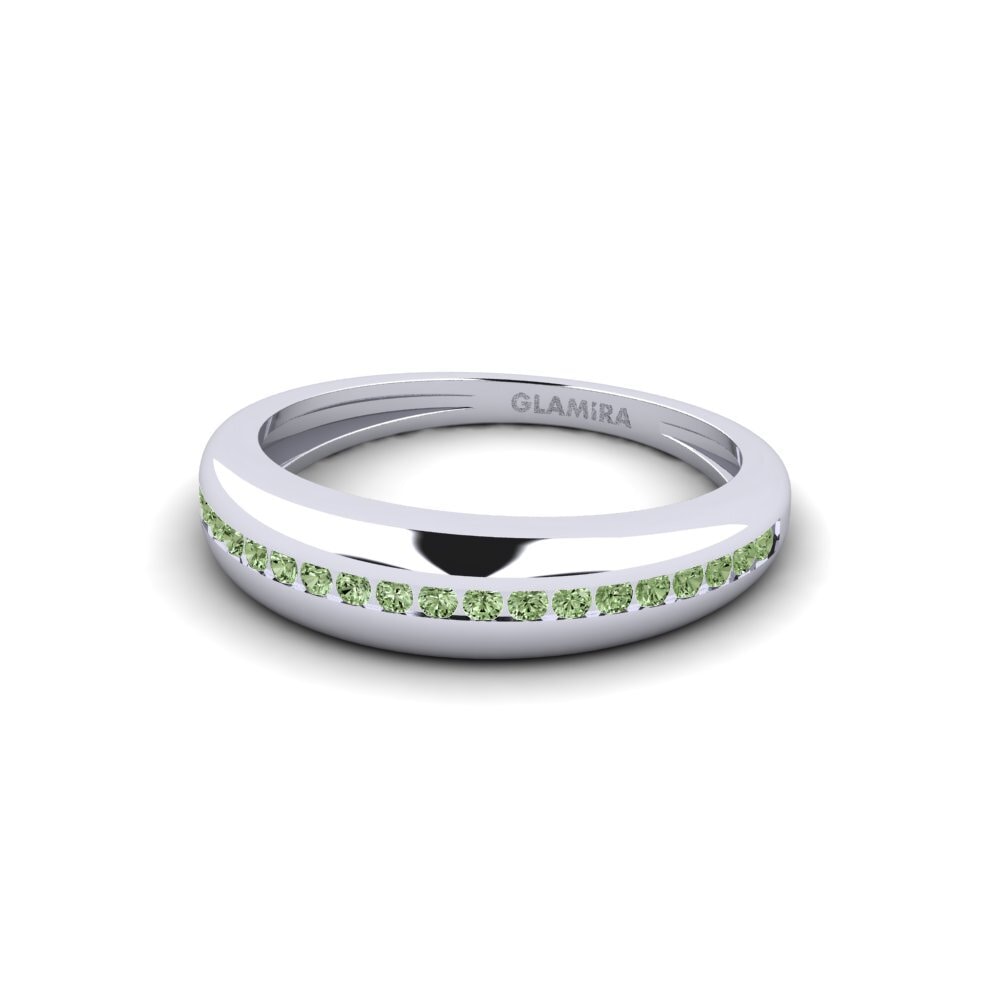Palladium 950 Grüner Diamant Ring Restrictive