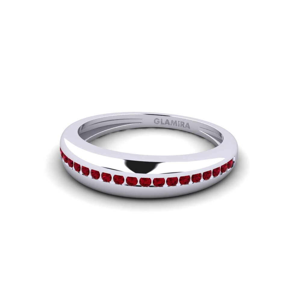 Palladium 950 Roter Zirkonia Ring Restrictive