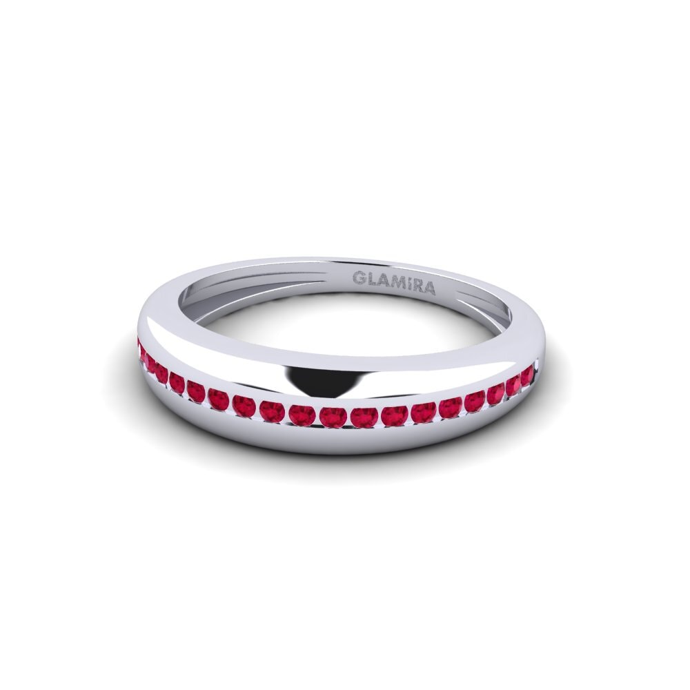 Palladium 950 Rubin Ring Restrictive