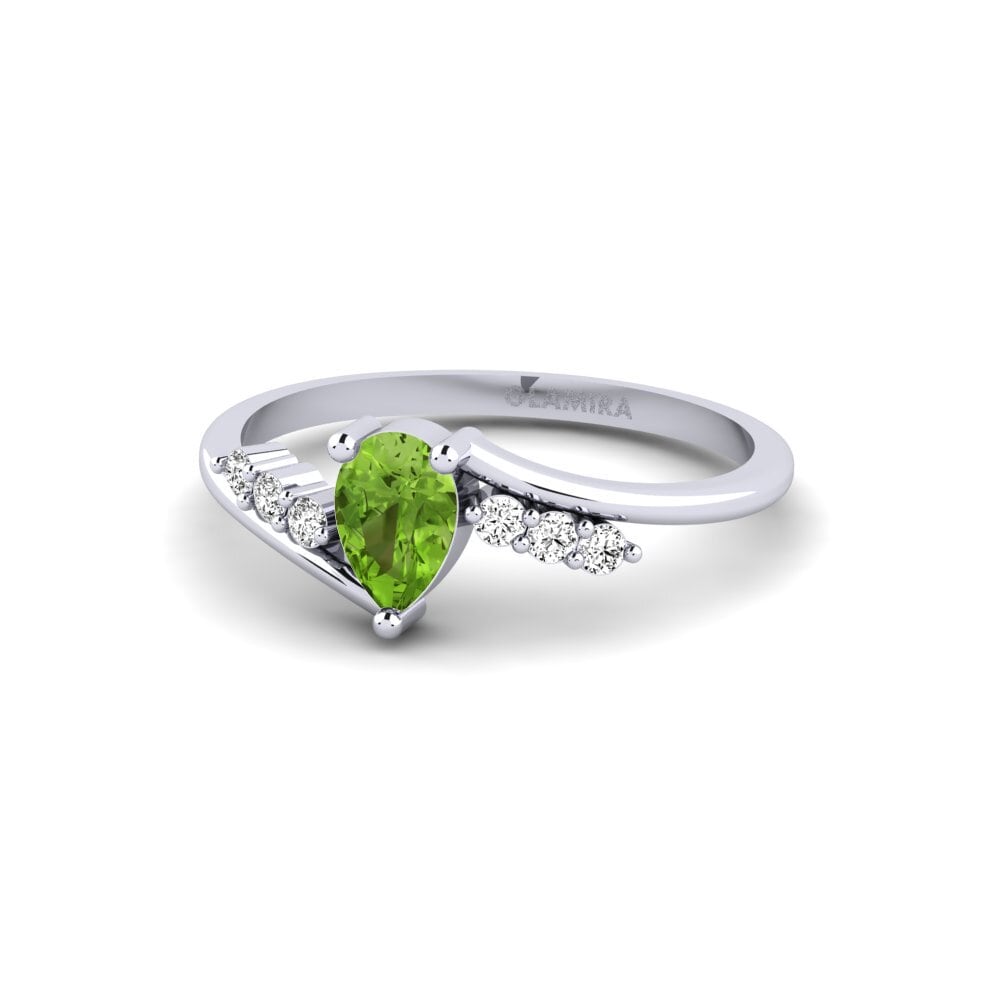 Peridoto Anillo de compromiso Revealingly