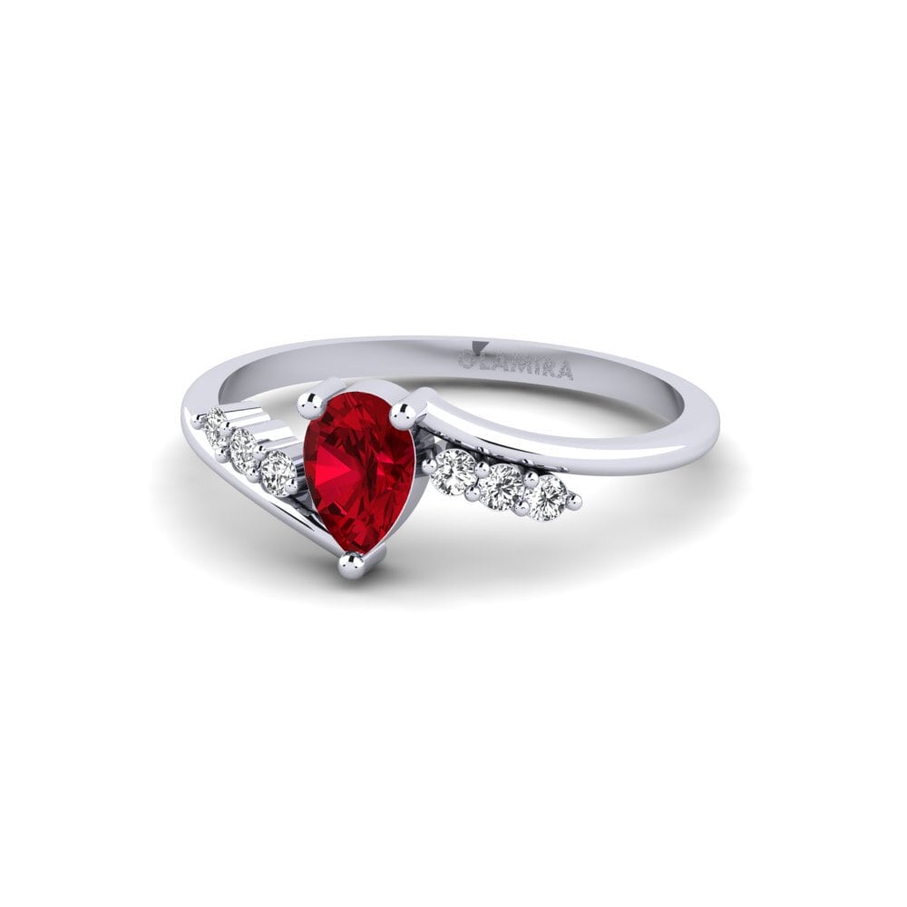 Circonita Roja Anillo de compromiso Revealingly