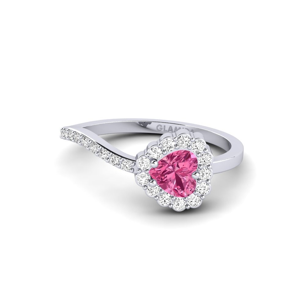 Cuore Tormalina Rosa Anello Theras