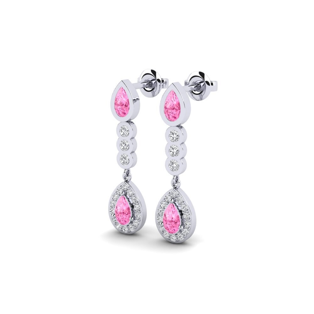 Saphir Rose Boucle d'oreille femme Tomares
