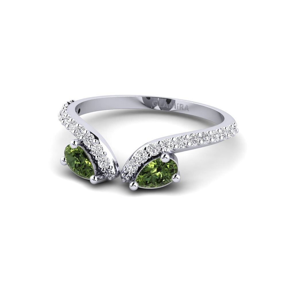 Pear Green Sapphire Ring Utilization
