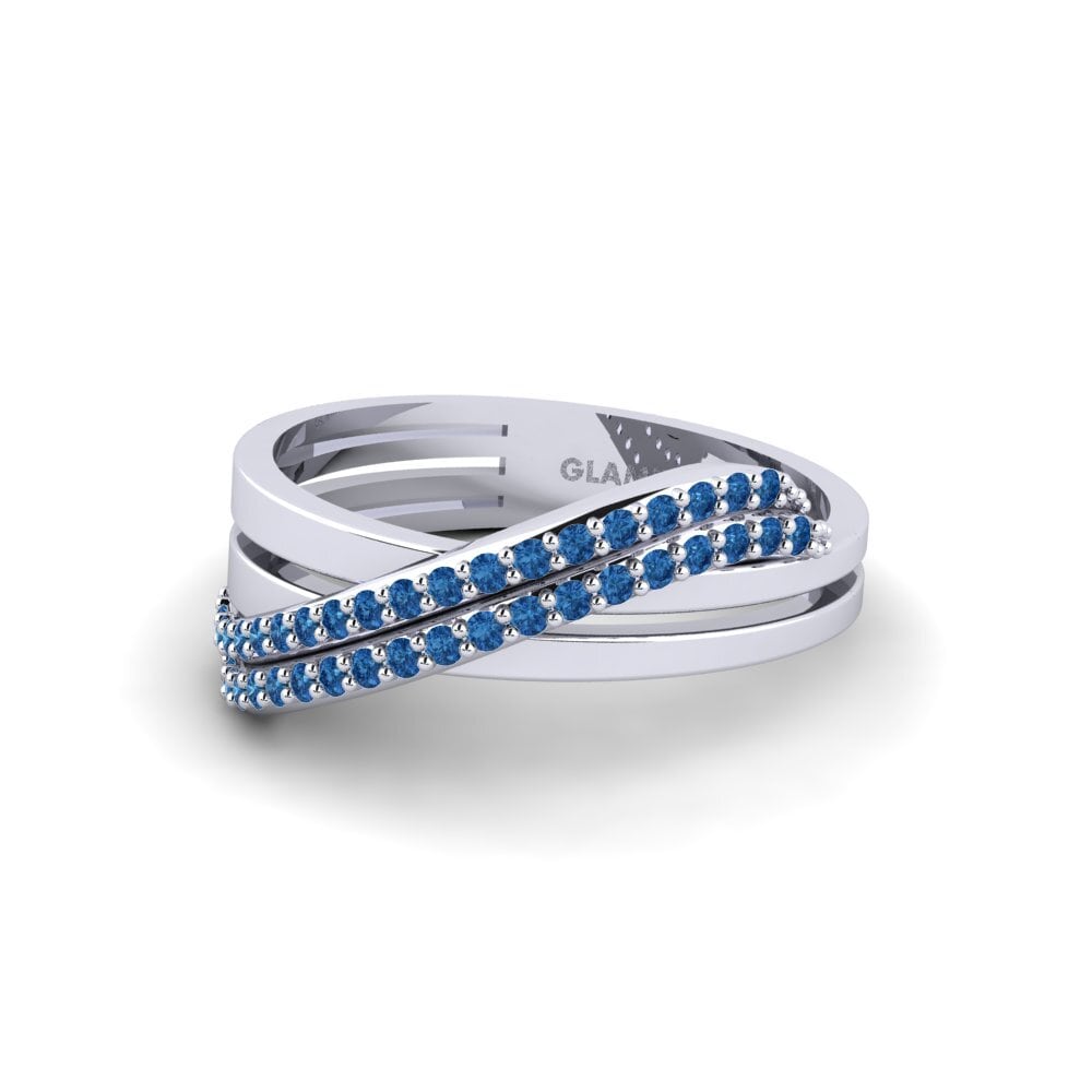 Zircônia azul escuro Anel Utilize