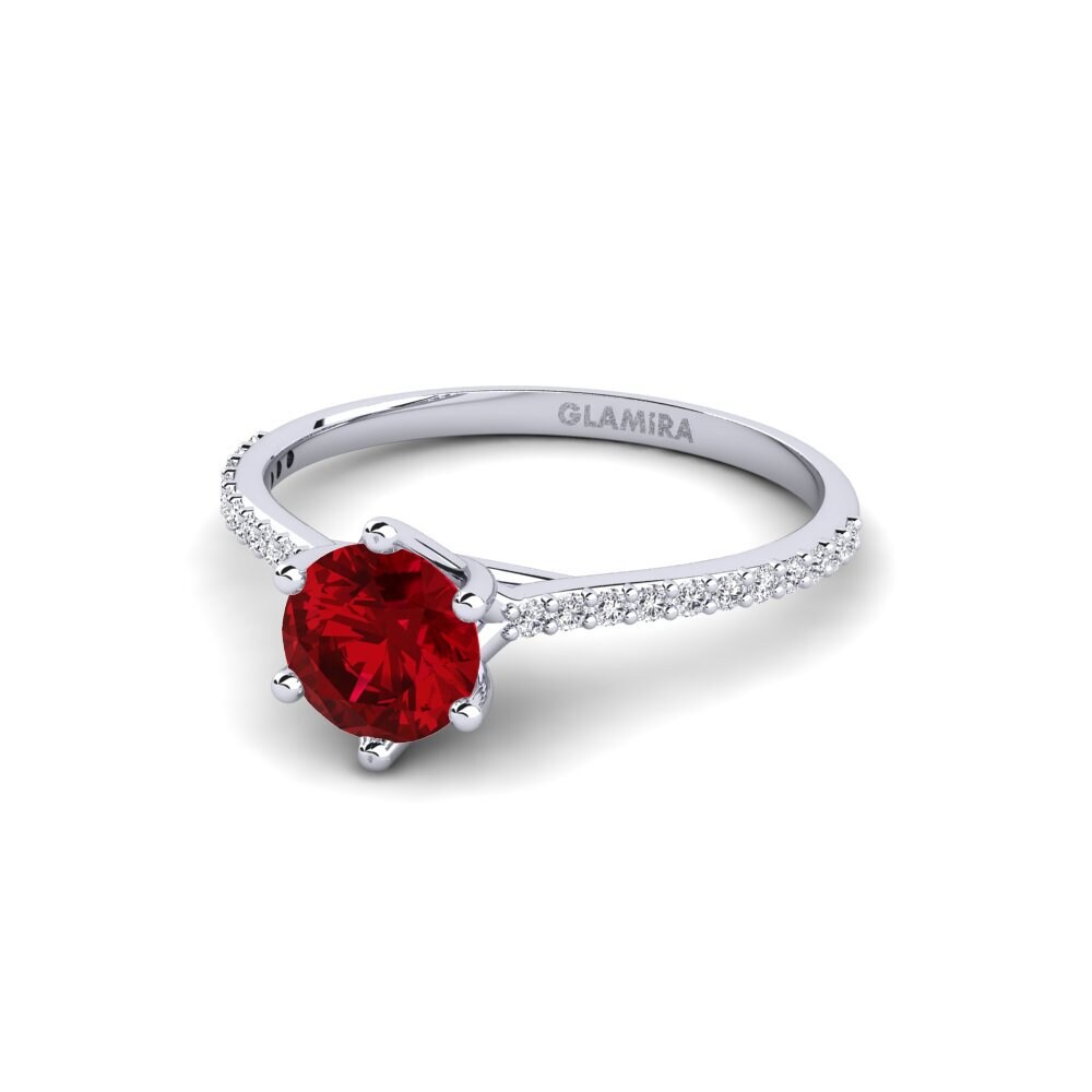 Circonita Roja Anillo de compromiso Villeparis
