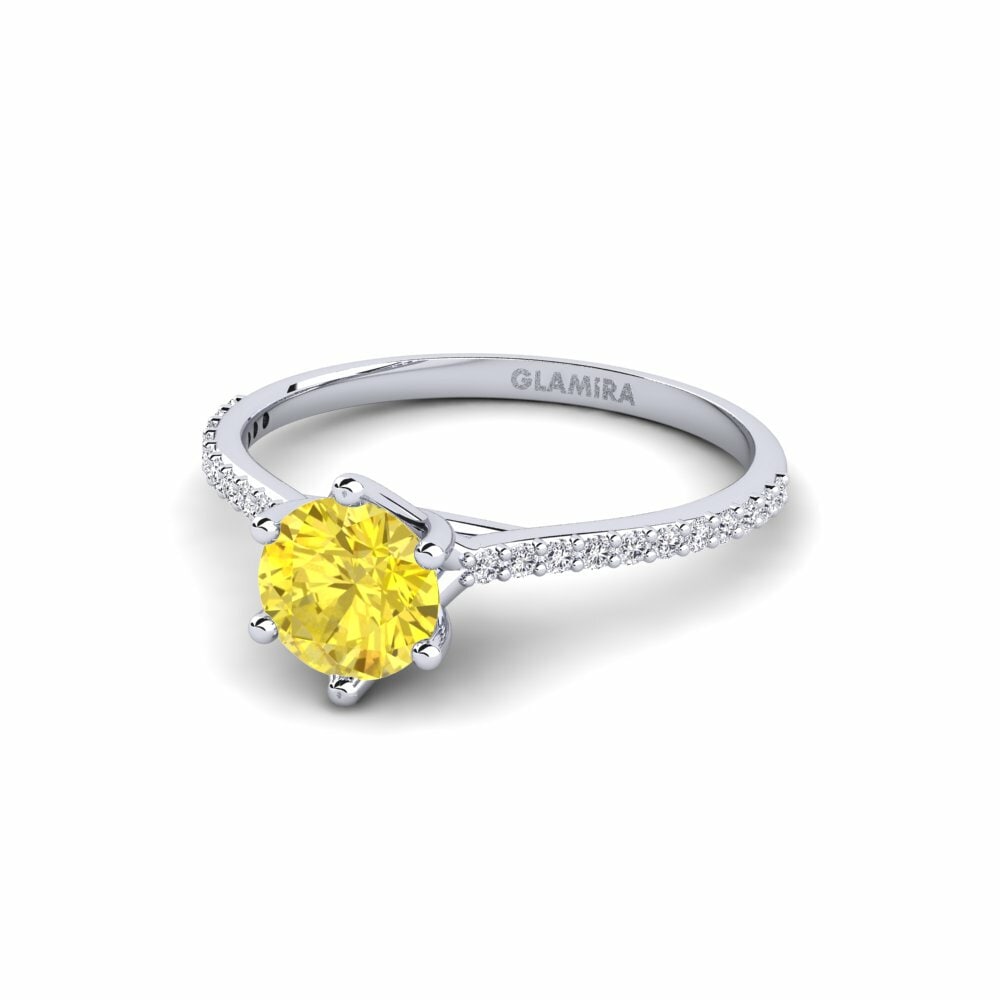 Yellow Sapphire Engagement Ring Villeparis