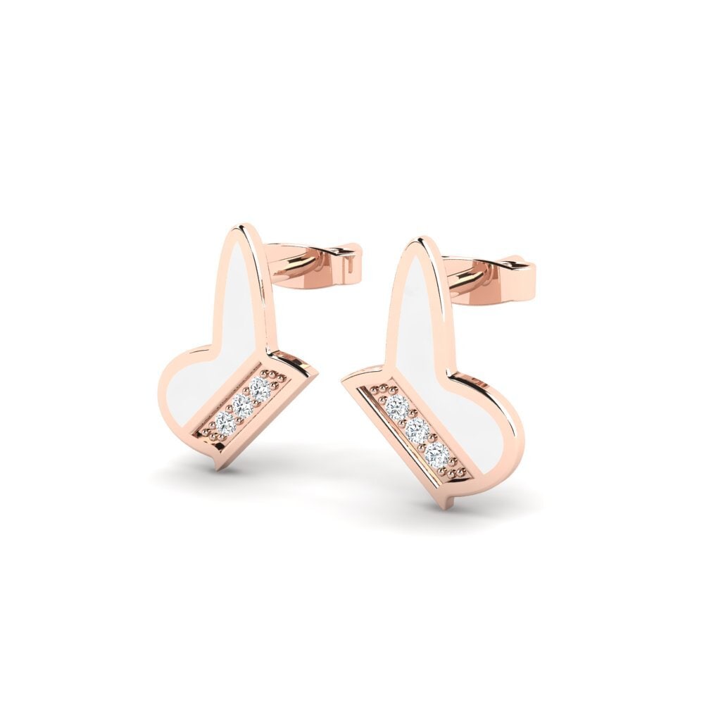 14k Oro Rosa Pendiente de mujer Aula