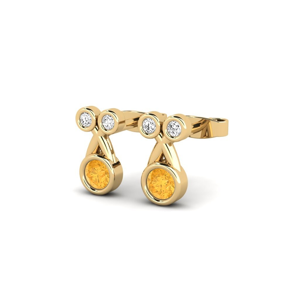 Citrine Women's Earring Autt