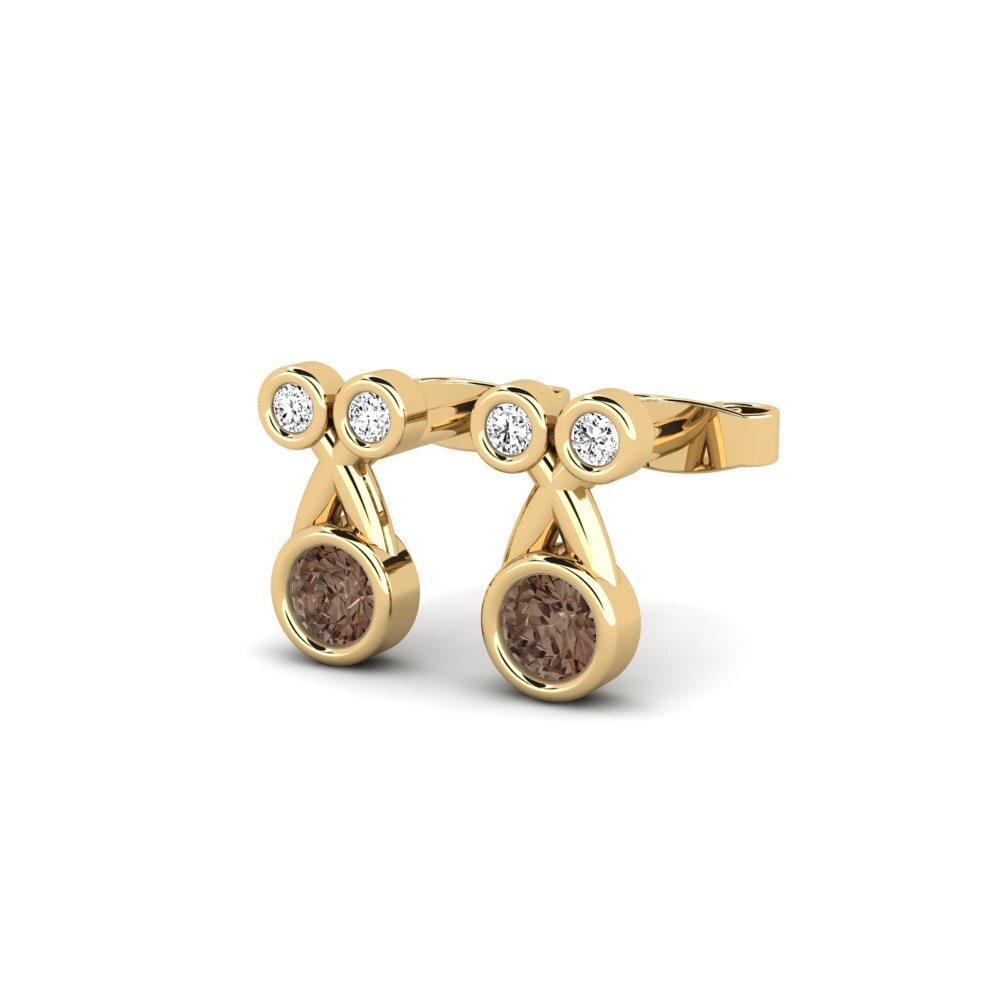 Smoky Quartz Women's Earring Autt