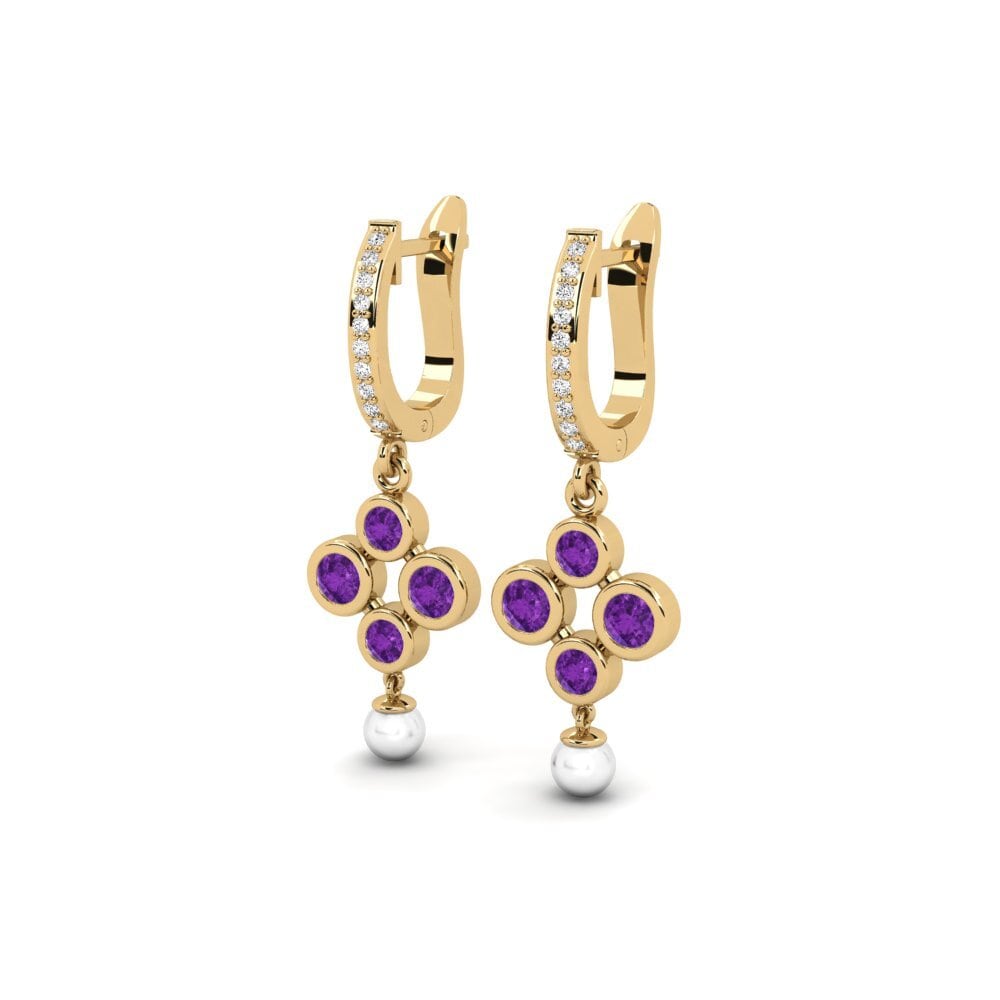 Amethyst Women's Earring Bandless