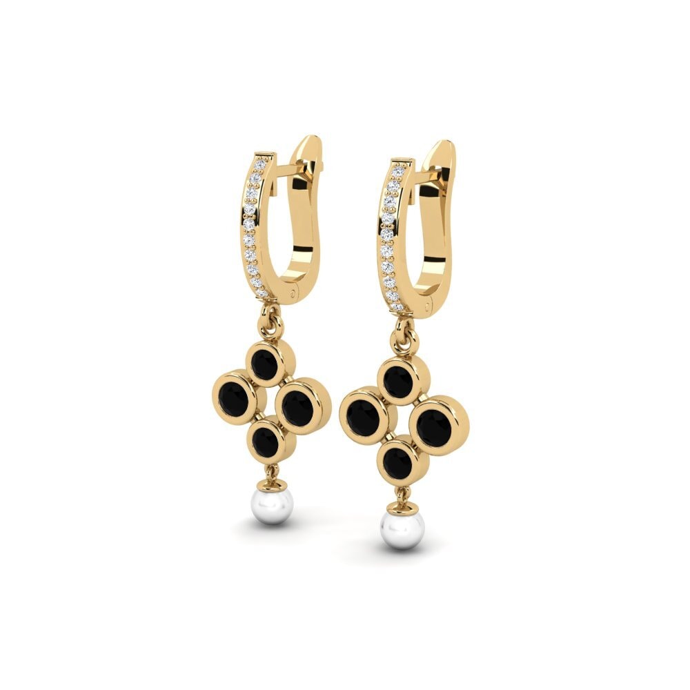 Diamante Negro Pendiente de mujer Bandless
