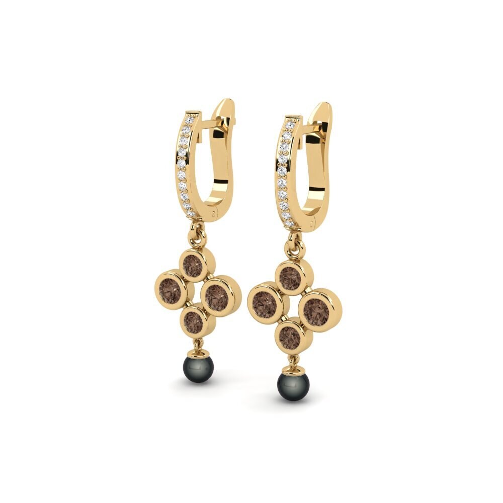 Quartz Fumé Boucle d'oreille femme Bandless