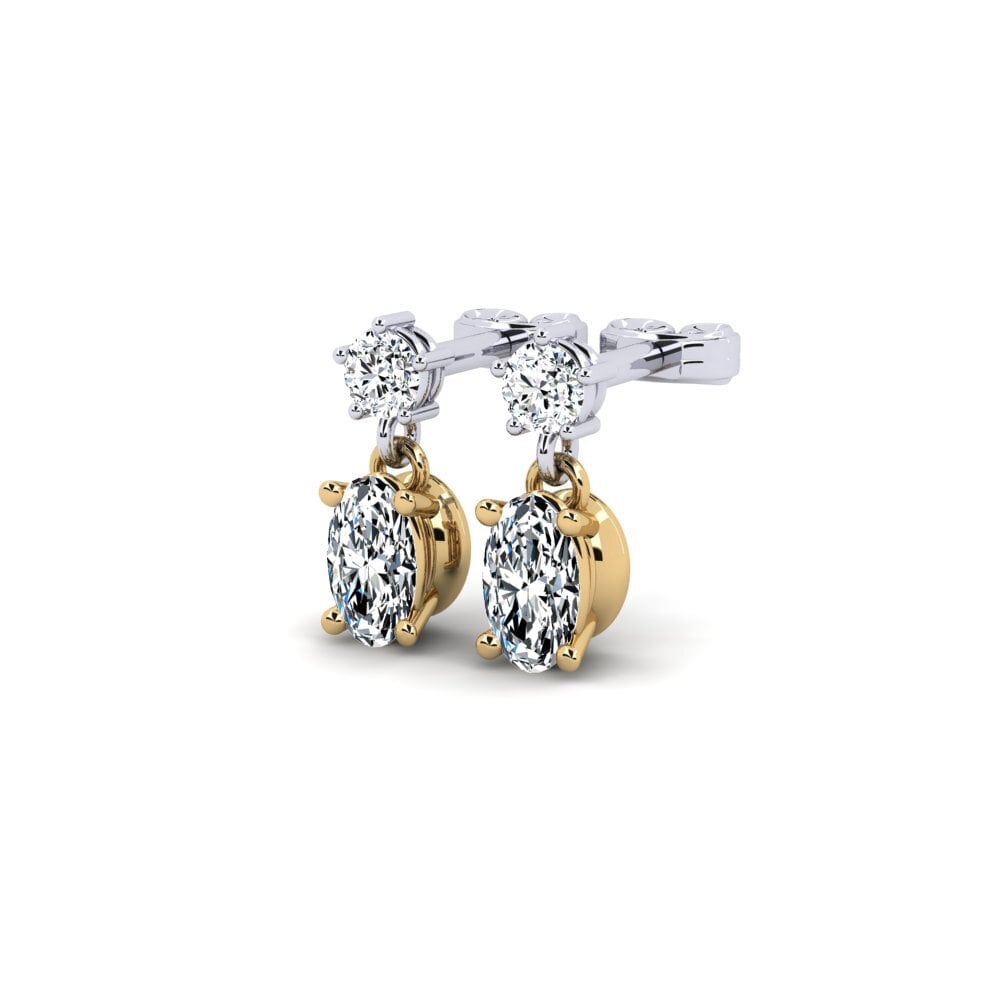 14ct Yellow & White Gold Women's Earring Bedderas