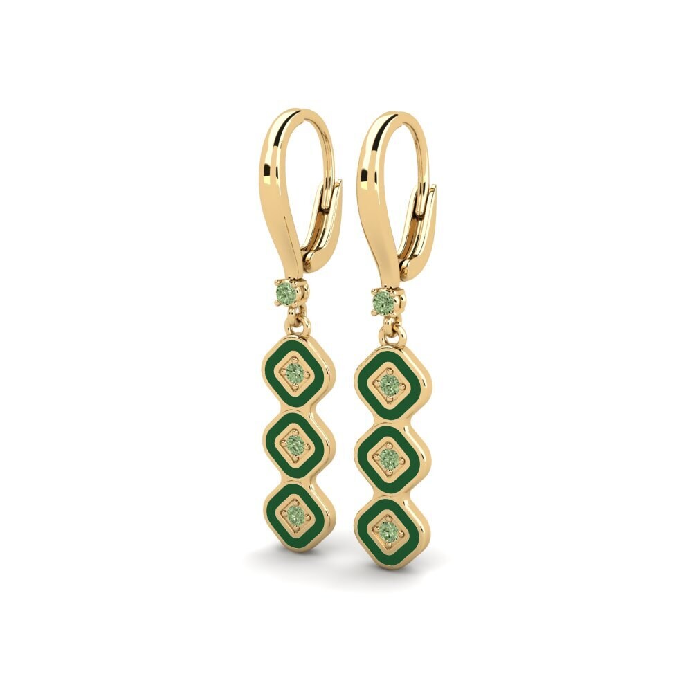 Diamante Verde Pendiente de mujer Bohost