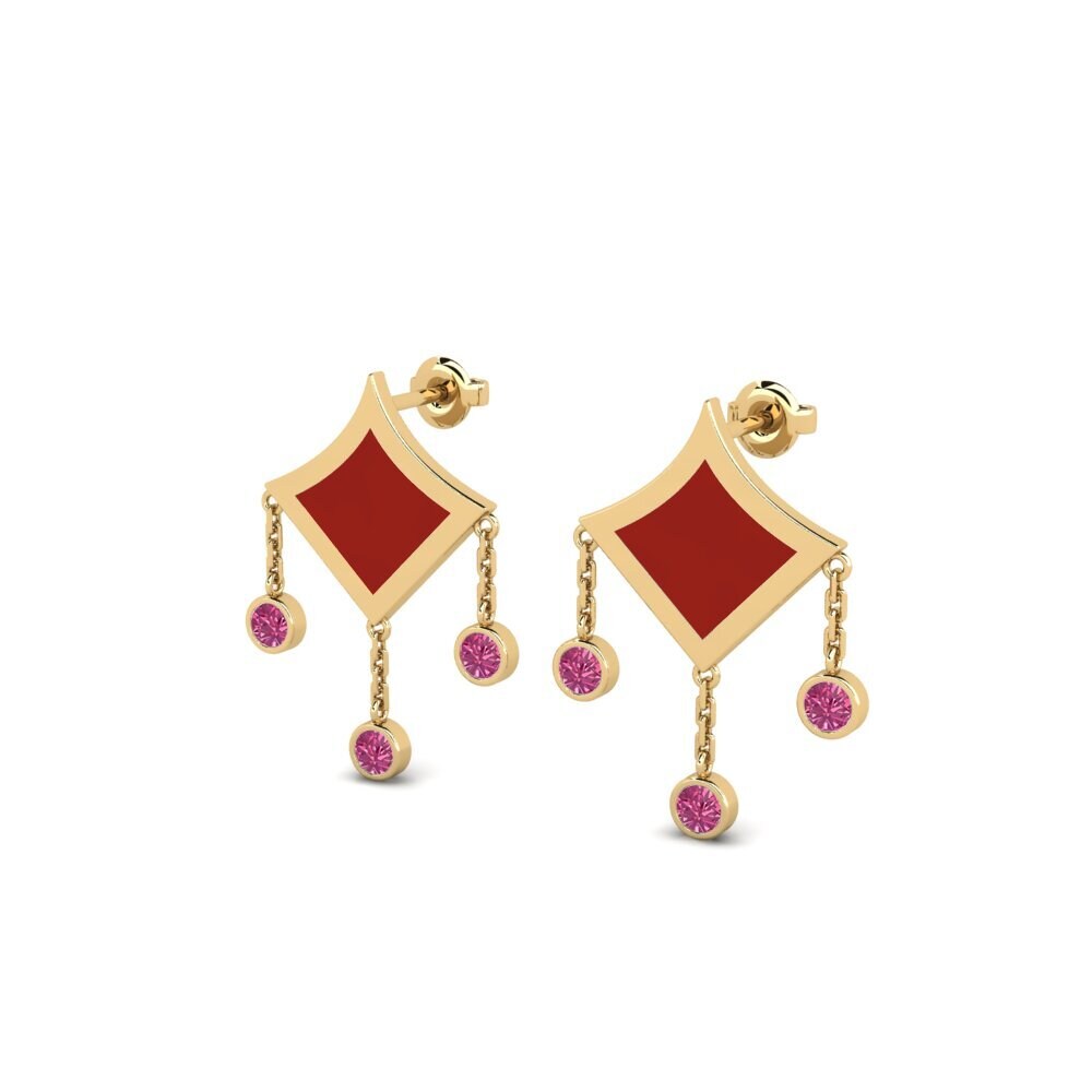 Pink Tourmaline Women's Earring Breme