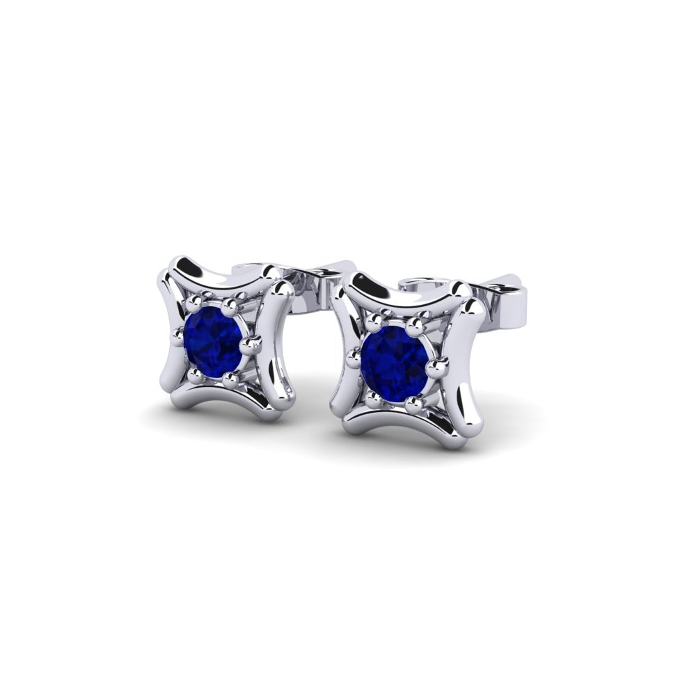 18ct White Gold Sapphire Women's Earring Soniting