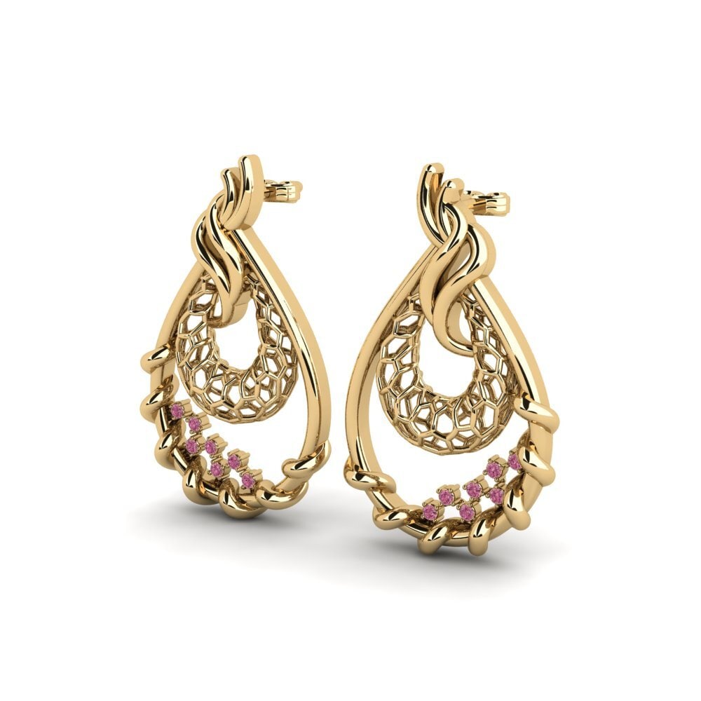 Đá Rhodolite Bông tai nữ Synin