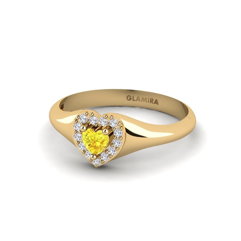 14ct Yellow Gold Yellow Sapphire Ring Fresnes