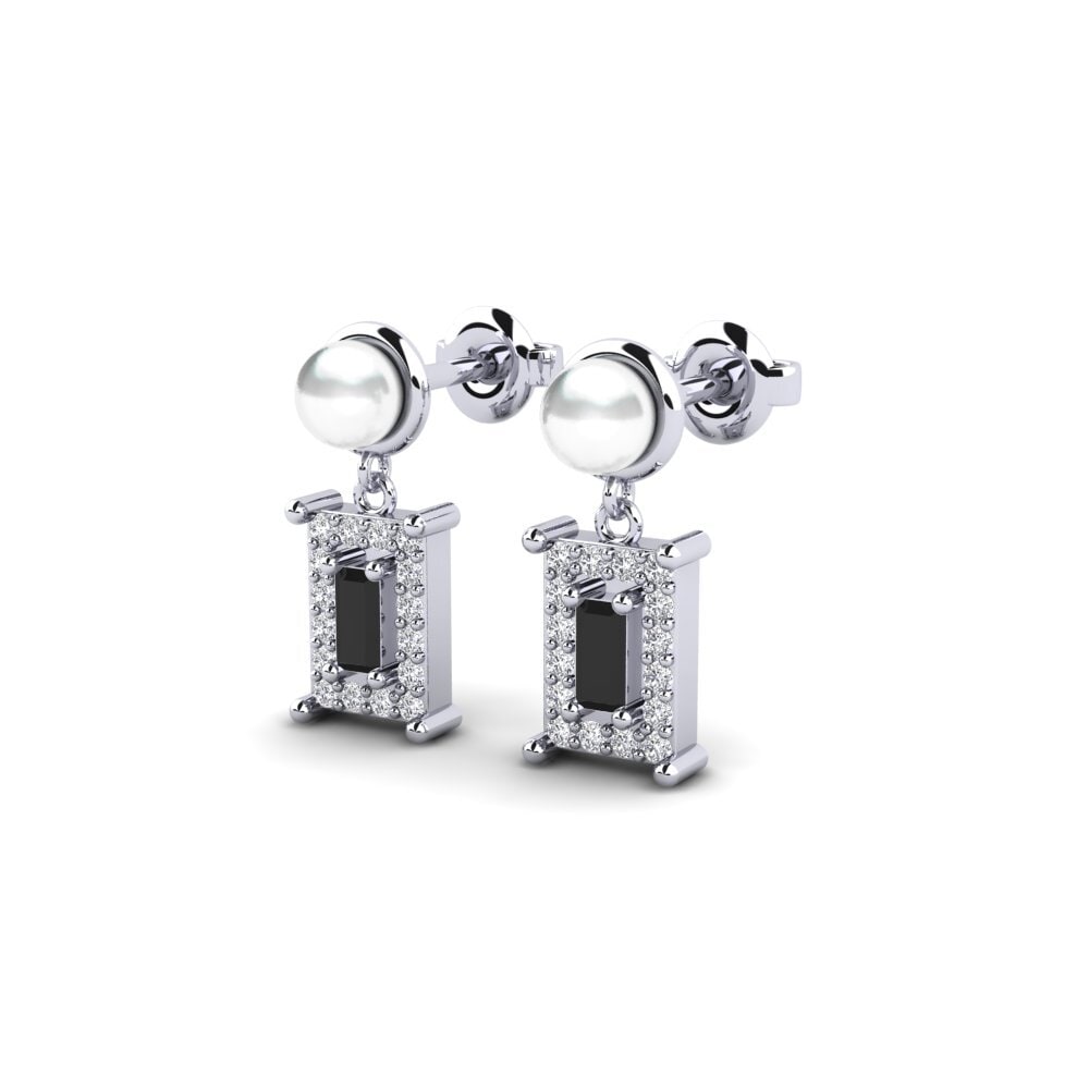 Baguette Black Sapphire Women's Earring Reconstruction