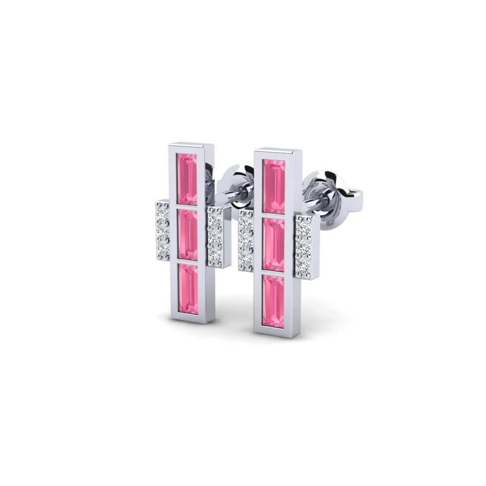Saphir Rose Boucle d'oreille femme Reevaluate