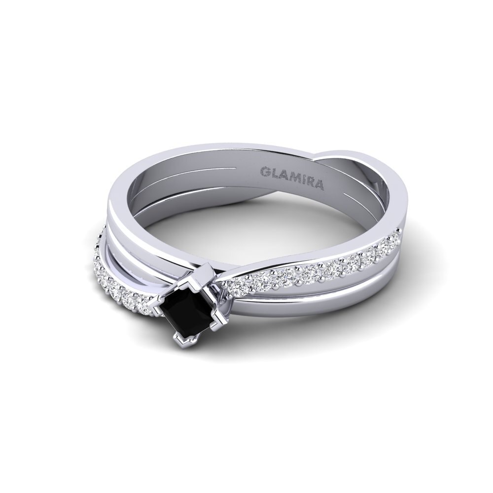 Zafiro negro Anillo Senart