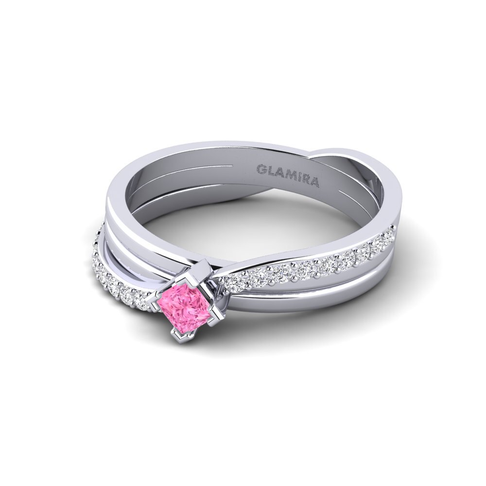 Zafiro Rosado Anillo Senart