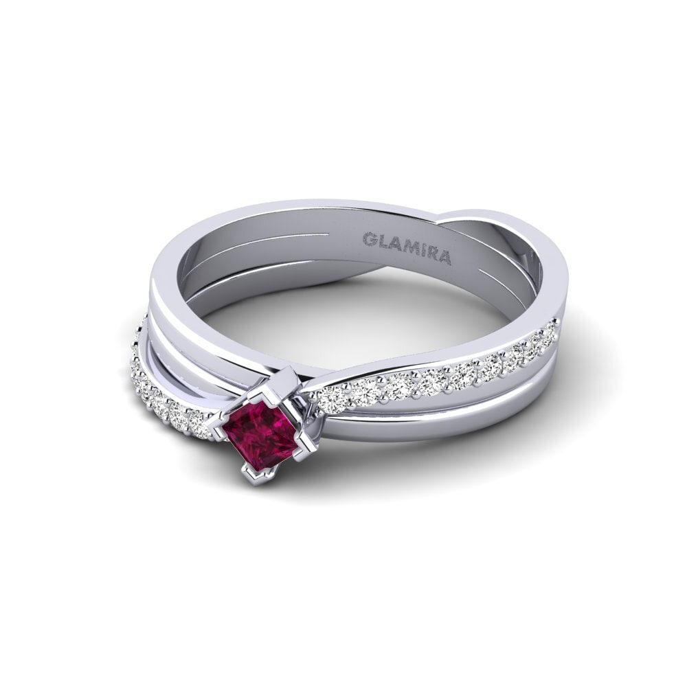 Granate Rhodolite Anillo Senart