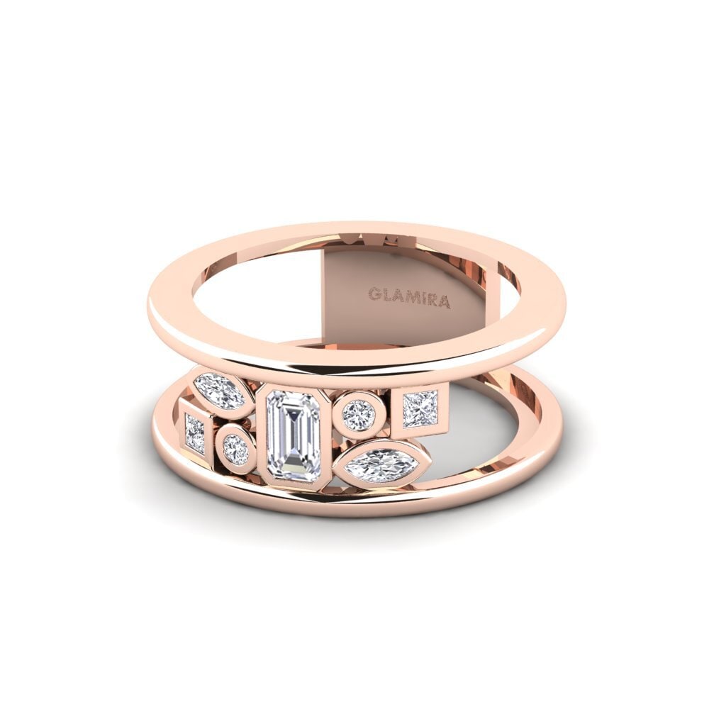 14K Rood Goud Smaragd Ringen Soulouse