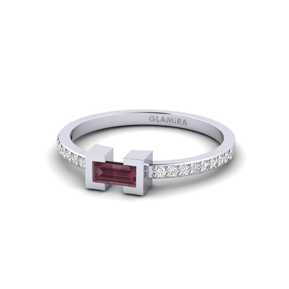 Granate Rhodolite Anillo de compromiso Subsidization