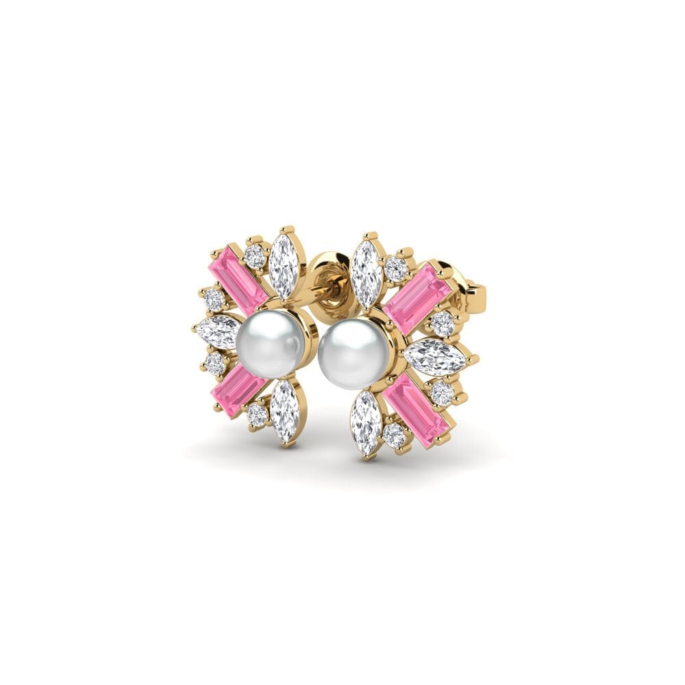 Saphir Rose Boucle d'oreille femme Trouville