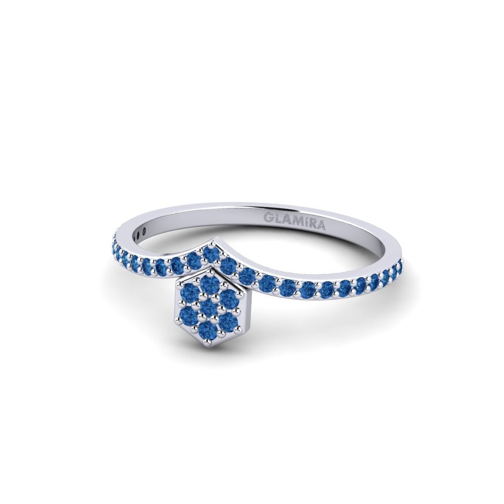 Circonita Azul Oscuro Anillo Utana