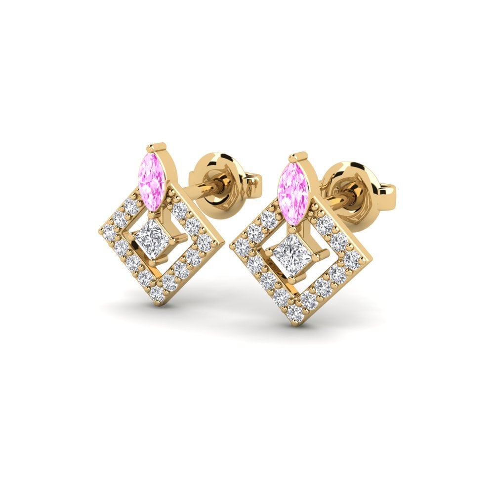 Saphir Rose Boucle d'oreille femme Vannes